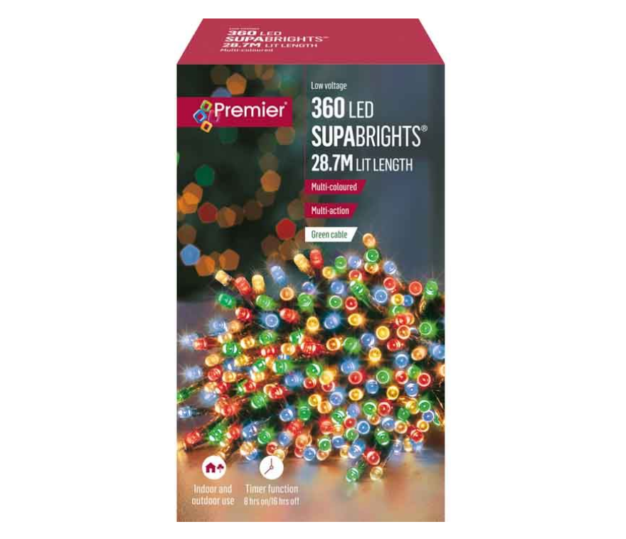 360 Multi Action LED Supabrights Timer Multi colour