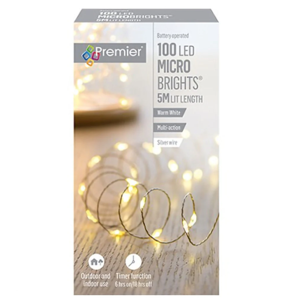 50 Multi Action Battery Operated MicroBrights Warm White