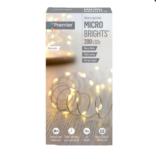 200 BO M-A MicroBrights Warm White With Timer
