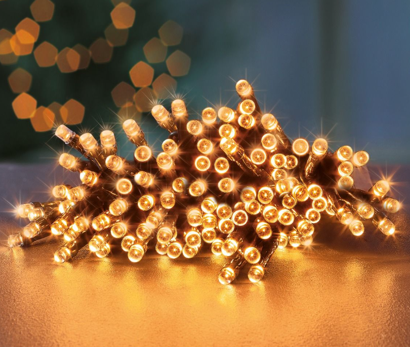 200 M-A B-O Vintage Gold LED Lights With Timer