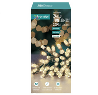 24 Multi Action Battery Operated Warm White LEDs With Timer