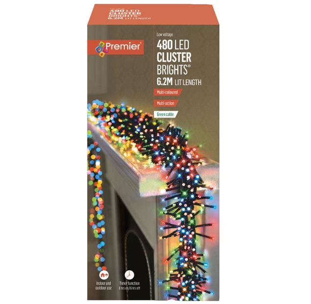 480 Multi Action LED Clusters Timer Multi Colour