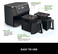 Ninja Foodi Max Dual Zone Air Fryer 9.5L | AF400UK