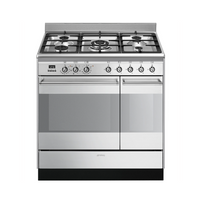 Smeg Concert 90cm Stainless Steel Duel Fuel Range