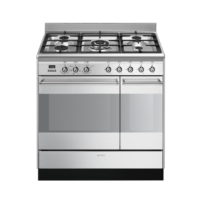 Smeg Concert 90cm Stainless Steel Duel Fuel Range