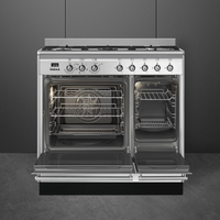 Smeg Concert 90cm Stainless Steel Duel Fuel Range