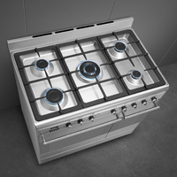 Smeg Concert 90cm Stainless Steel Duel Fuel Range