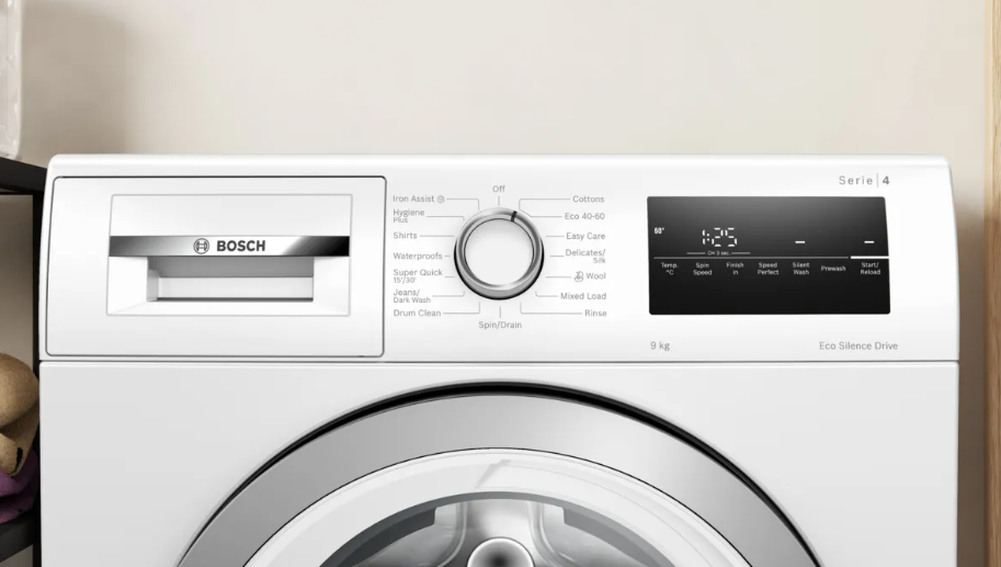 BOSCH Series 4 9kg 1400 Spin Washing Machine | White