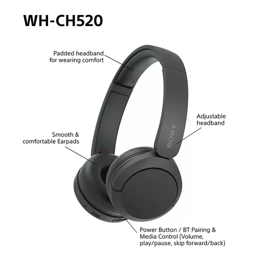 Sony Bluetooth Headphones | Black