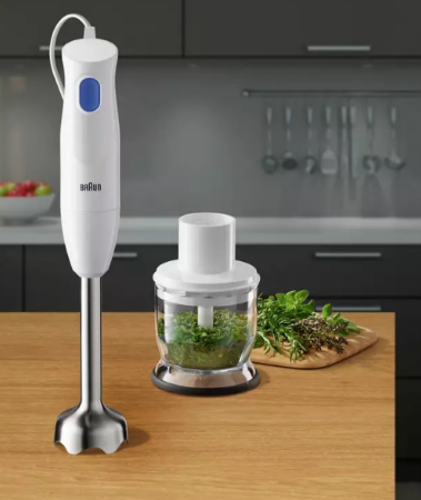 Braun Hand Stick Blender 450 Watt w/ Beaker & Chopper Steel