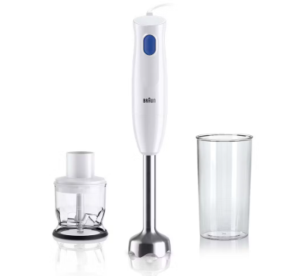 Braun Hand Stick Blender 450 Watt w/ Beaker & Chopper Steel
