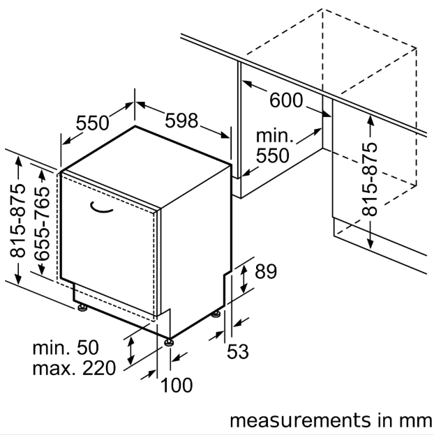 Neff N50 fully-integrated dishwasher 60cm S175HTX06G