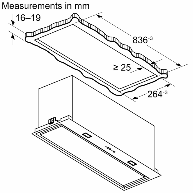 Neff Canopy Hood 86cm Black D86NAC1S0B