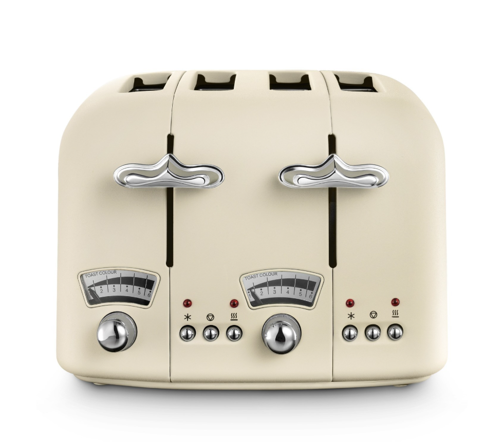 Delonghi Argento Flora 2 Slice Toaster Cream CT04.BG