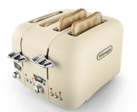 Delonghi Argento Flora 2 Slice Toaster Cream CT04.BG
