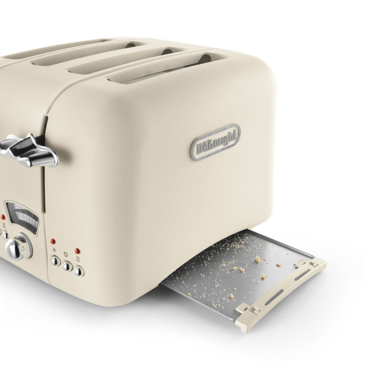 Delonghi Argento Flora 2 Slice Toaster Cream CT04.BG