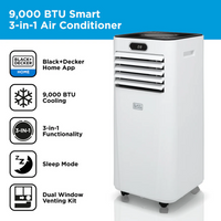 Black & Decker 9000BTU Smart Air Conditioner Unit | BXAC40025GB