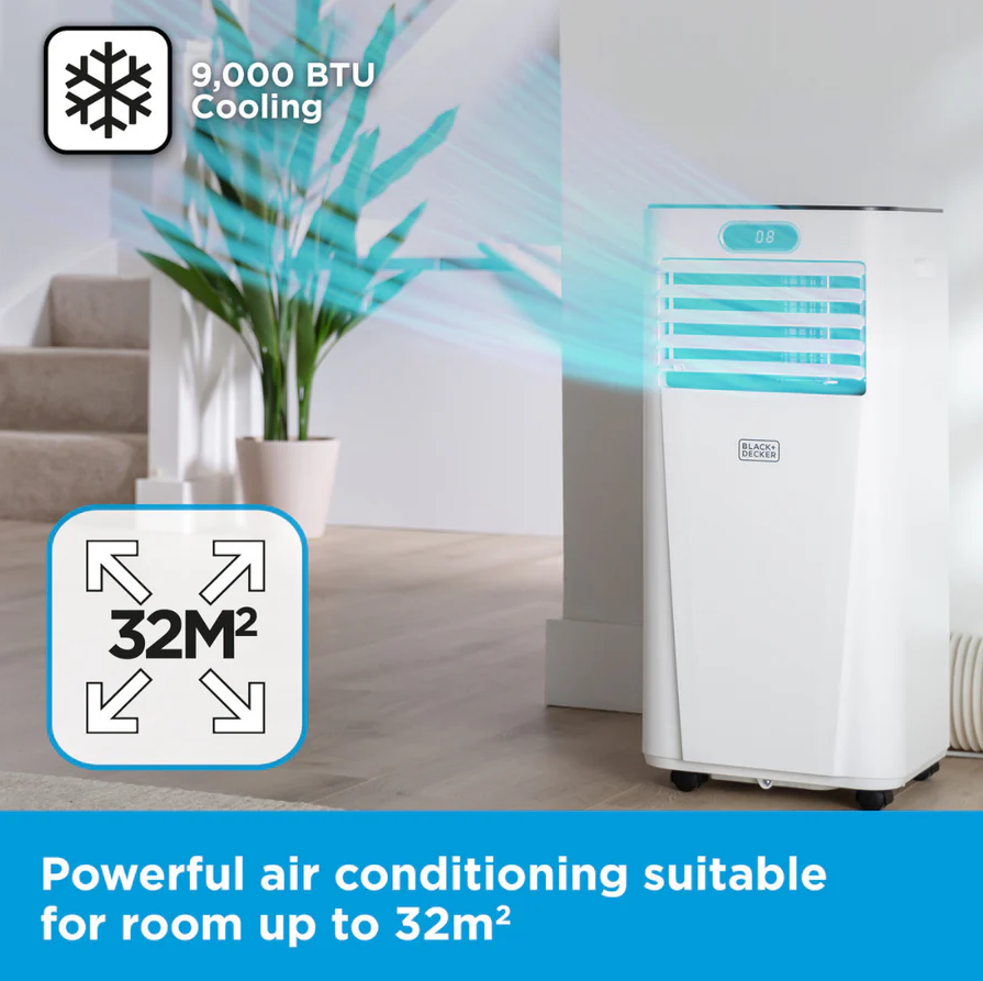 Black & Decker 9000BTU Smart Air Conditioner Unit | BXAC40025GB