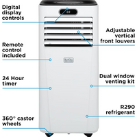 Black & Decker 9000BTU Smart Air Conditioner Unit | BXAC40025GB