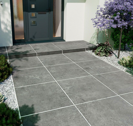 BT Carleen Outdoor Tiles 600x600x20mm Dark Grey