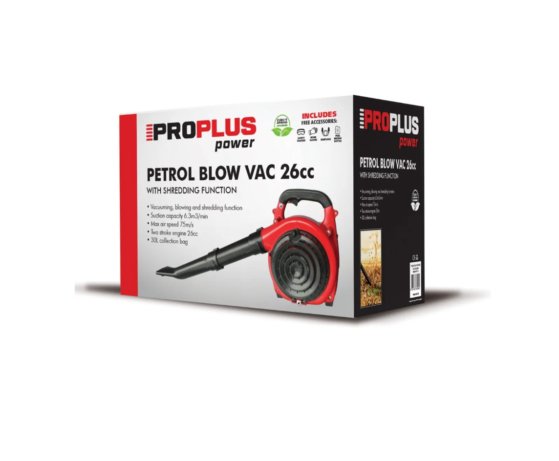 Proplus Petrol Leaf Blower With Shredding Function 26CC