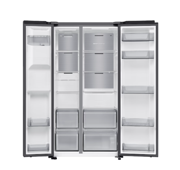 Samsung 640L Bespoke AI Series 6 Side-by-Side Fridge Freezer | Black | RS70F64KEF EU