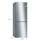 Bosch Free-Standing Fridge Freezer 176cm Silver KGV33VLEAG