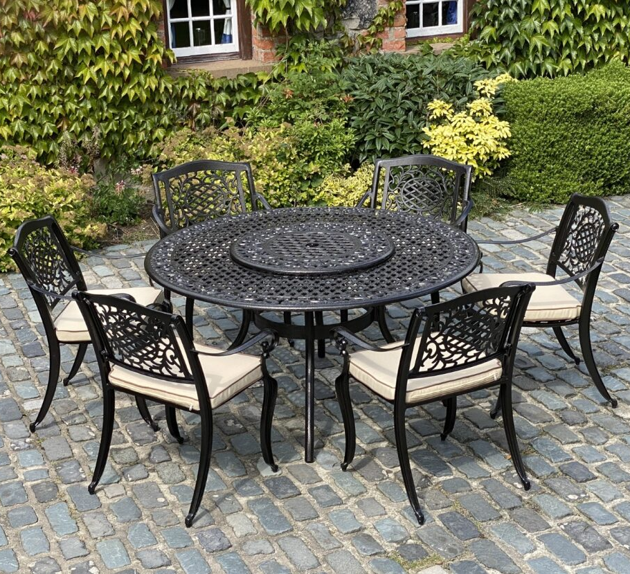 Ballycurrin 6 Seater Round Set | Hammered Bronze
