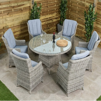 Ashford Rattan 6 Seater Set Brown