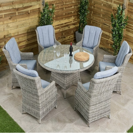 Ashford Rattan 6 Seater Set Brown