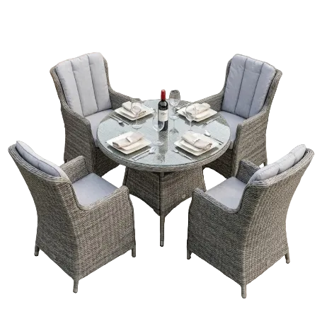 Ashford Rattan 4 Seater Set Brown