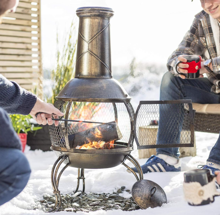 La Hacienda Leon Steel Mesh Chimnea Medium