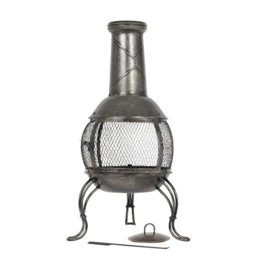 La Hacienda Leon Steel Mesh Chimnea Medium