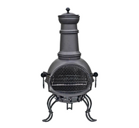 La Hacienda Murcia Medium Steel Chimnea with Grill