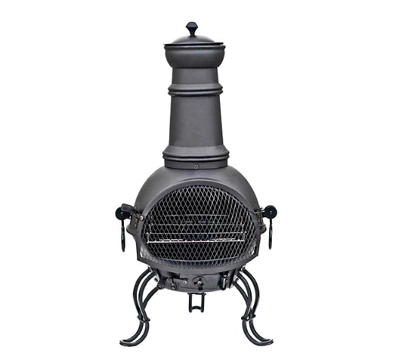 La Hacienda Murcia Medium Steel Chimnea with Grill