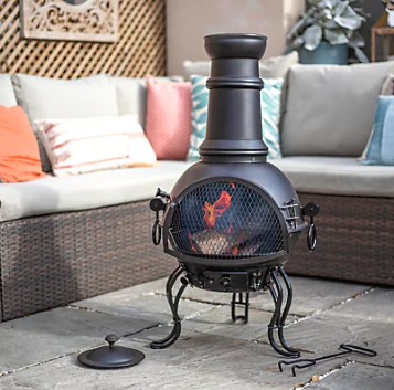 La Hacienda Murcia Medium Steel Chimnea with Grill
