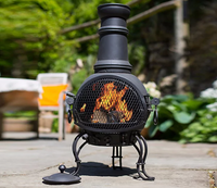 La Hacienda Murcia Medium Steel Chimnea with Grill