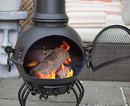 La Hacienda Murcia Extra Large Steel Chimnea with Grill
