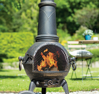 Sierra Extra Large Cast Iron Chiminea With Grill XL