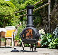 Sierra Extra Large Cast Iron Chiminea With Grill XL