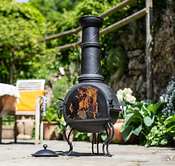 Sierra Extra Large Cast Iron Chiminea With Grill XL