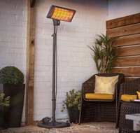 True Temp Grey Series Standing Quartz Heater 157-202cm h X 50w X 19cm
