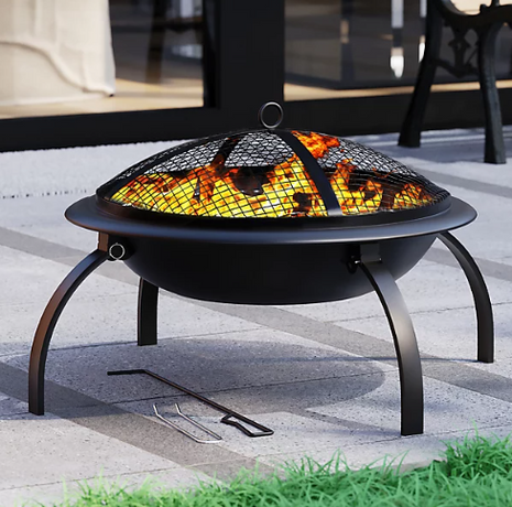 Outdoor Living Foldable Fire Pit | Black