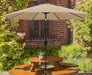 Parasol 2.75m KHAKI Crank Tilt