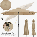 Parasol 2.75m KHAKI Crank Tilt
