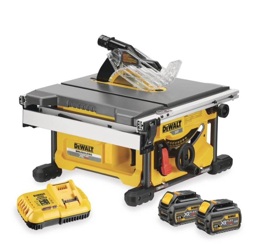 DeWalt Table Saw Kit | 54V XR & x2 6Ah Batteries | DCS7485T2