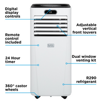 Black & Decker 7000BTU Smart Air Conditioner | BXAC40024GB-BOM