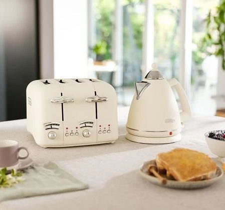 Delonghi Argento Flora Cream Kettle