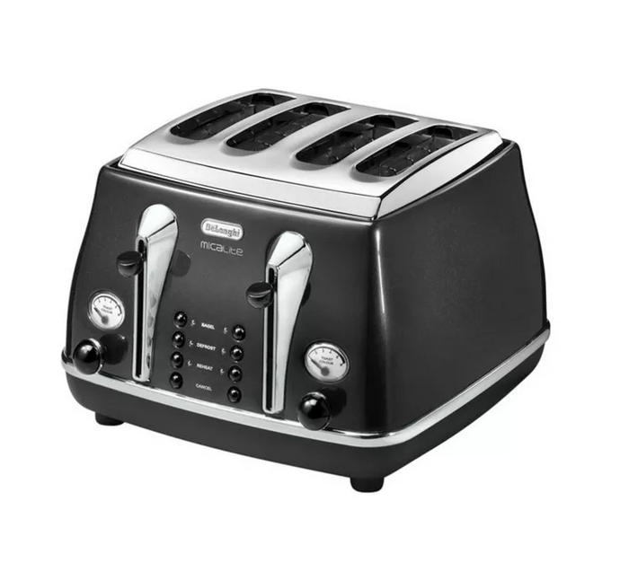 Delonghi Black 4 Slice Toaster