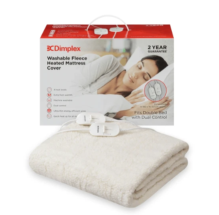 Dimplex Washable Fleece Heated Mattress Cover | Double